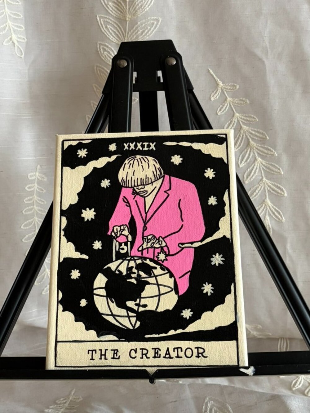 Hand Painted Tyler The Creator Tarot Card Art Canvas 7x9